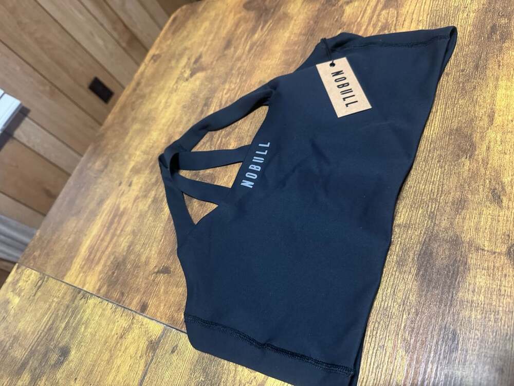 NOBULL Longline Crossback Athletic Sports Bra Black Size Large